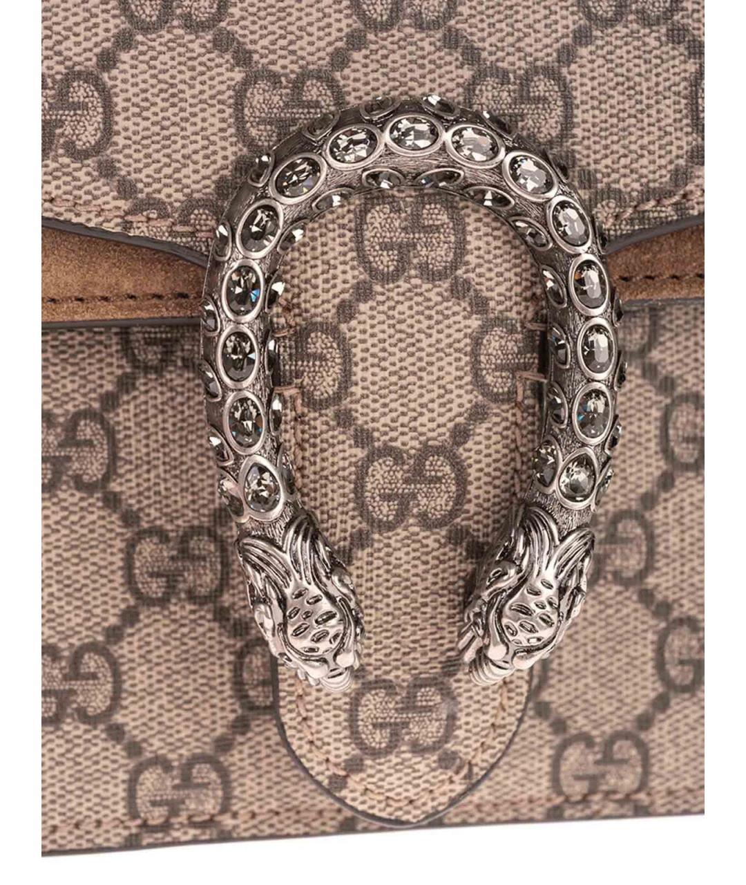 GUCCI Бежевая синтетическая сумка через плечо, фото 4