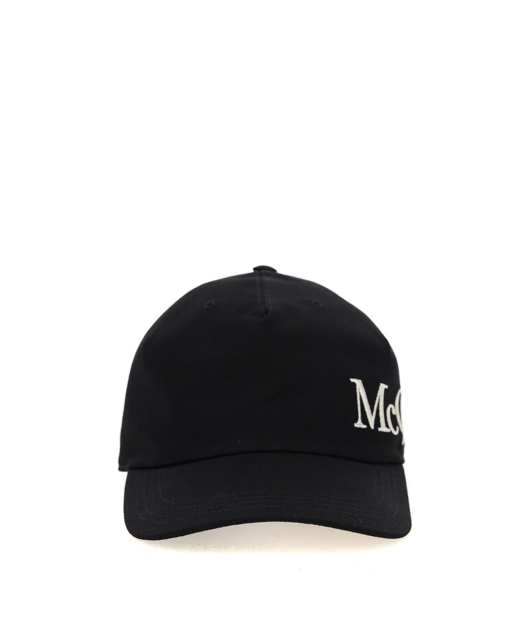 ALEXANDER MCQUEEN Черная хлопковая кепка/бейсболка, фото 1