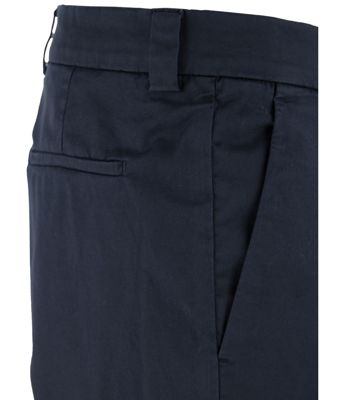 BRUNELLO CUCINELLI Синие хлопковые повседневные брюки, фото 3