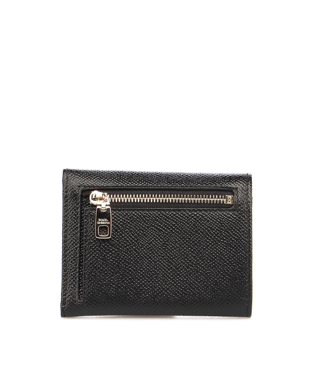 DOLCE&GABBANA Черный кожаный кошелек, фото 3