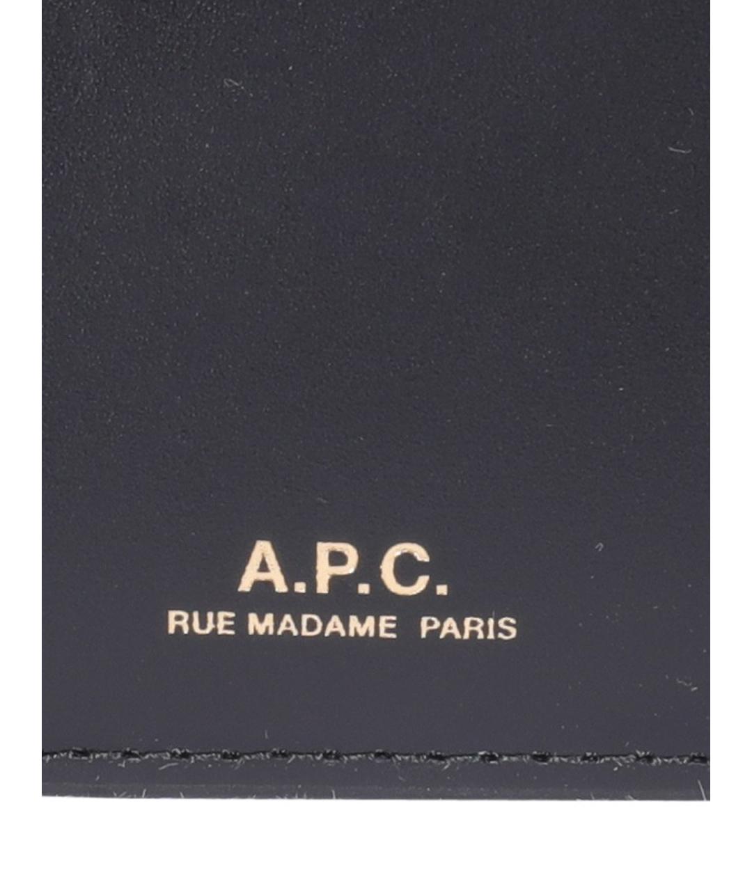A.P.C. Черный кожаный кардхолдер, фото 5