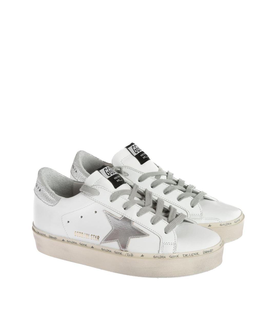 GOLDEN GOOSE Белые кожаные кроссовки, фото 2