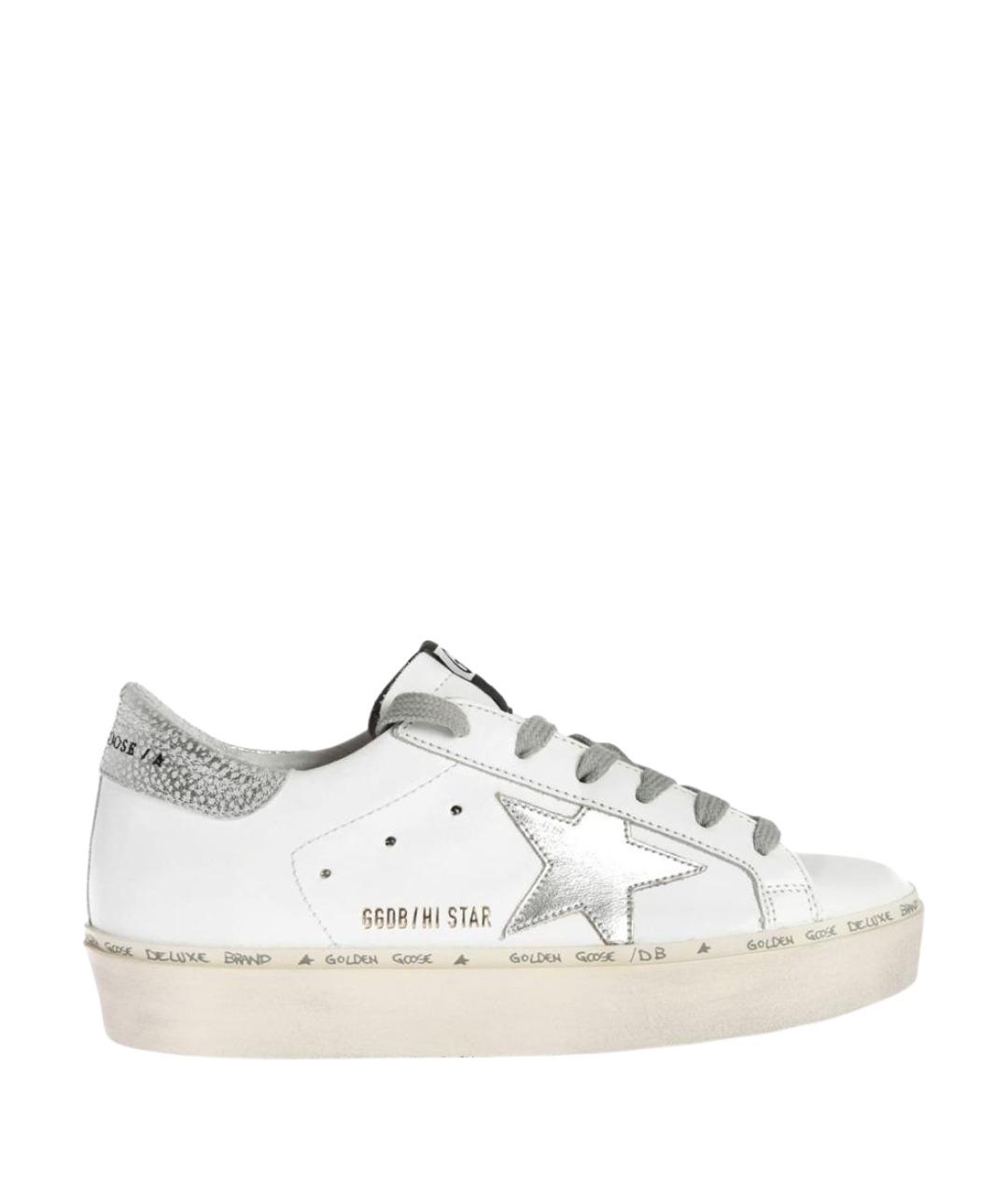 GOLDEN GOOSE Белые кожаные кеды, фото 1