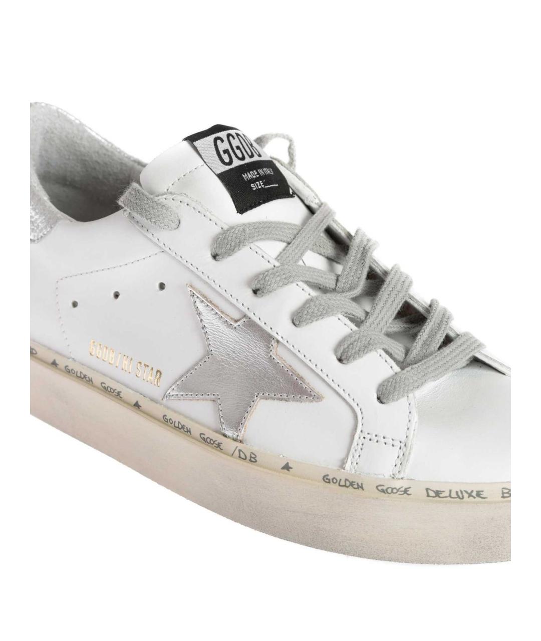 GOLDEN GOOSE Белые кожаные кроссовки, фото 5