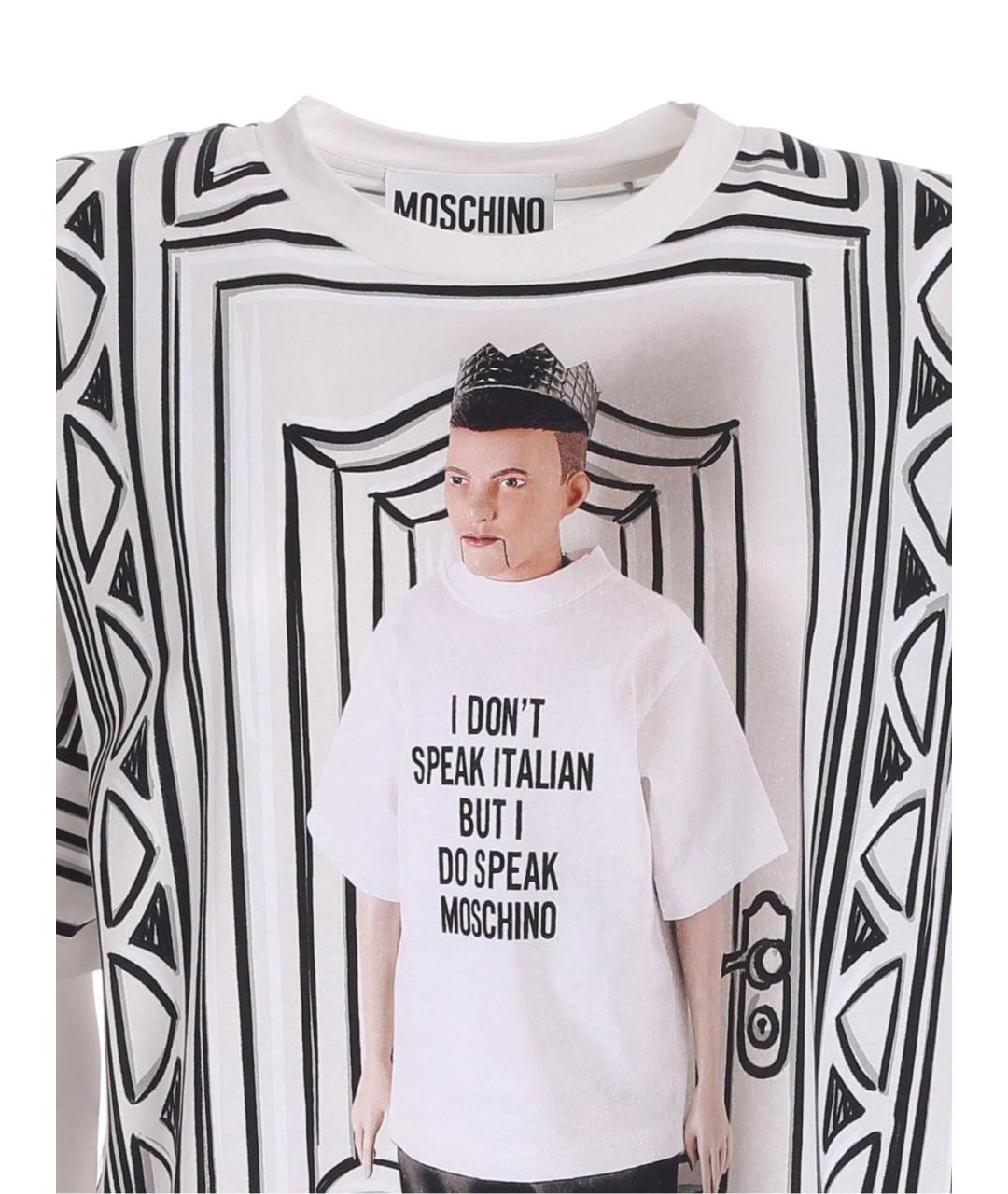 MOSCHINO Мульти хлопковая футболка, фото 3