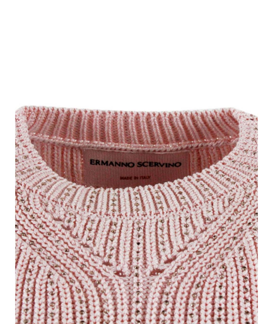 ERMANNO SCERVINO Розовый хлопковый джемпер / свитер, фото 3