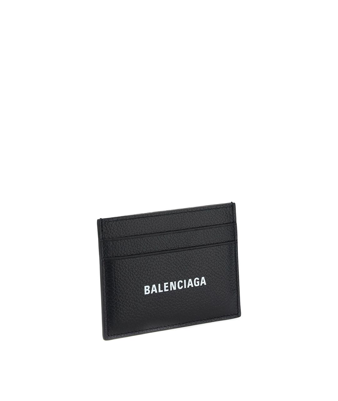 BALENCIAGA Черный кожаный кошелек, фото 2
