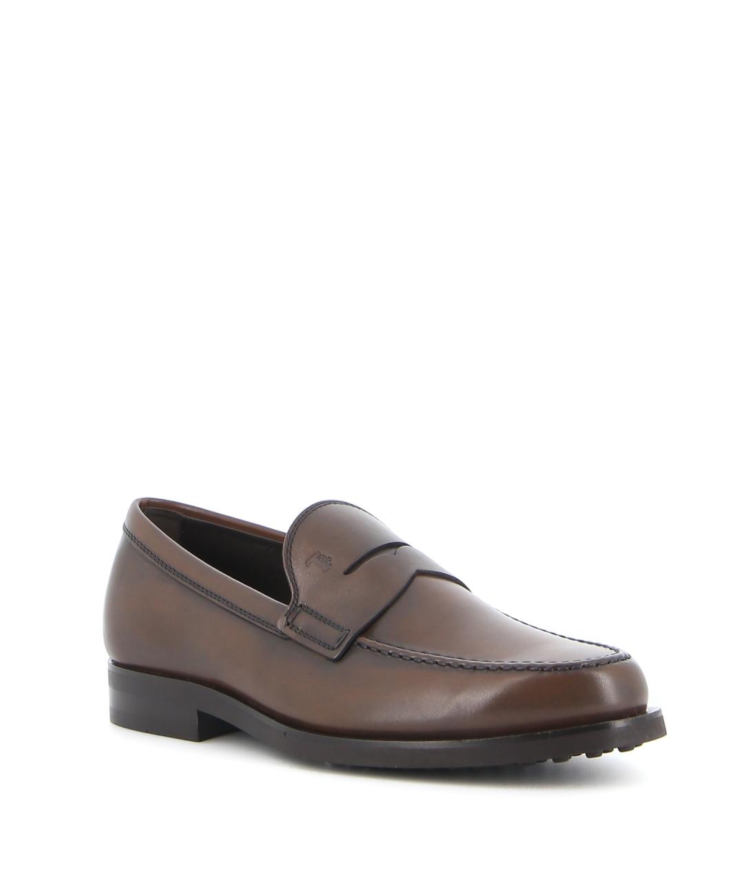 TOD'S Коричневые кожаные лоферы, фото 2