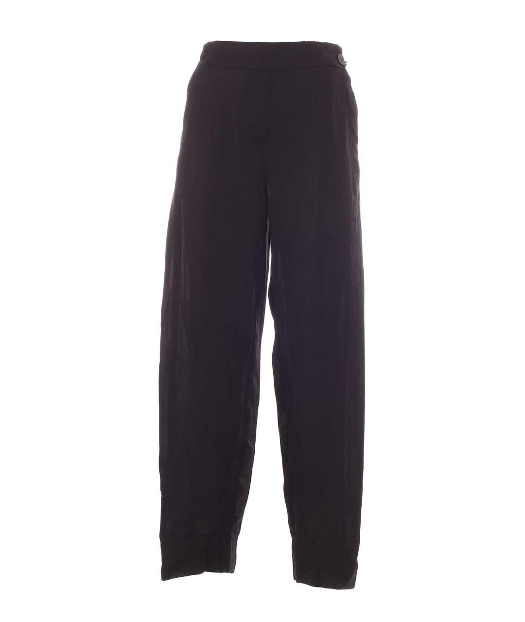 DKNY Черные полиэстеровые брюки широкие, фото 1