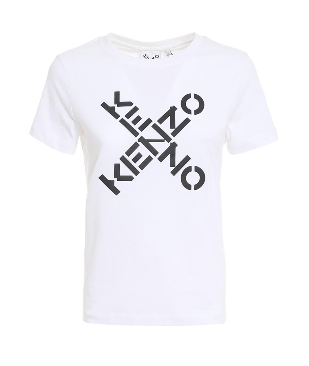 KENZO Белая хлопковая футболка, фото 1