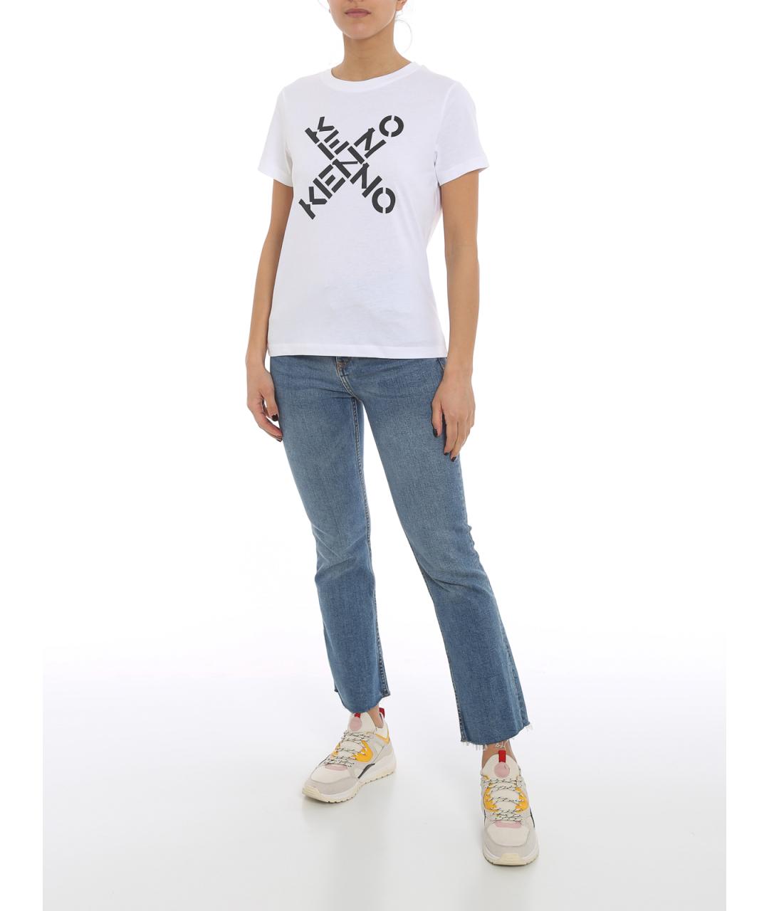 KENZO Белая хлопковая футболка, фото 2