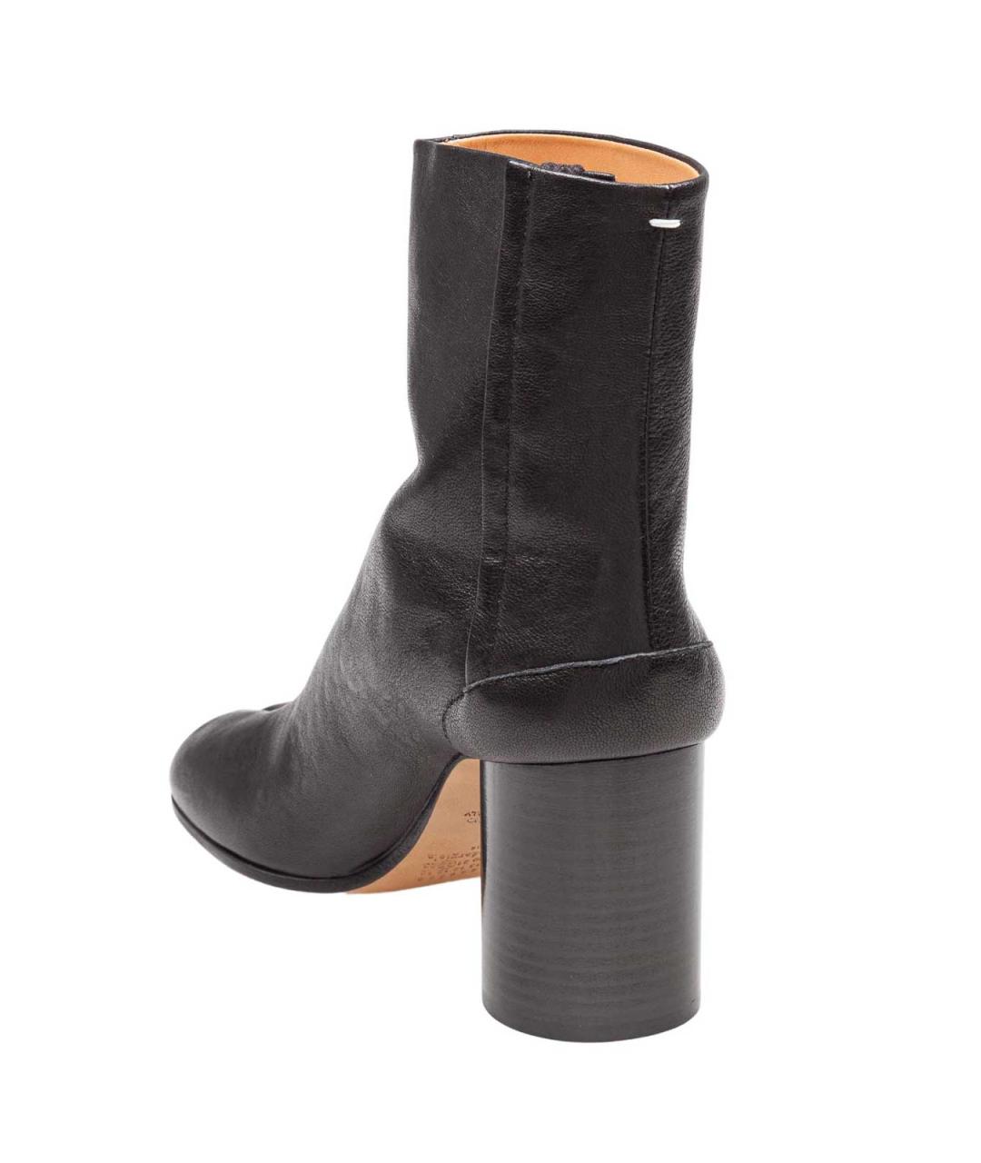 MAISON MARGIELA Черные кожаные сапоги, фото 4