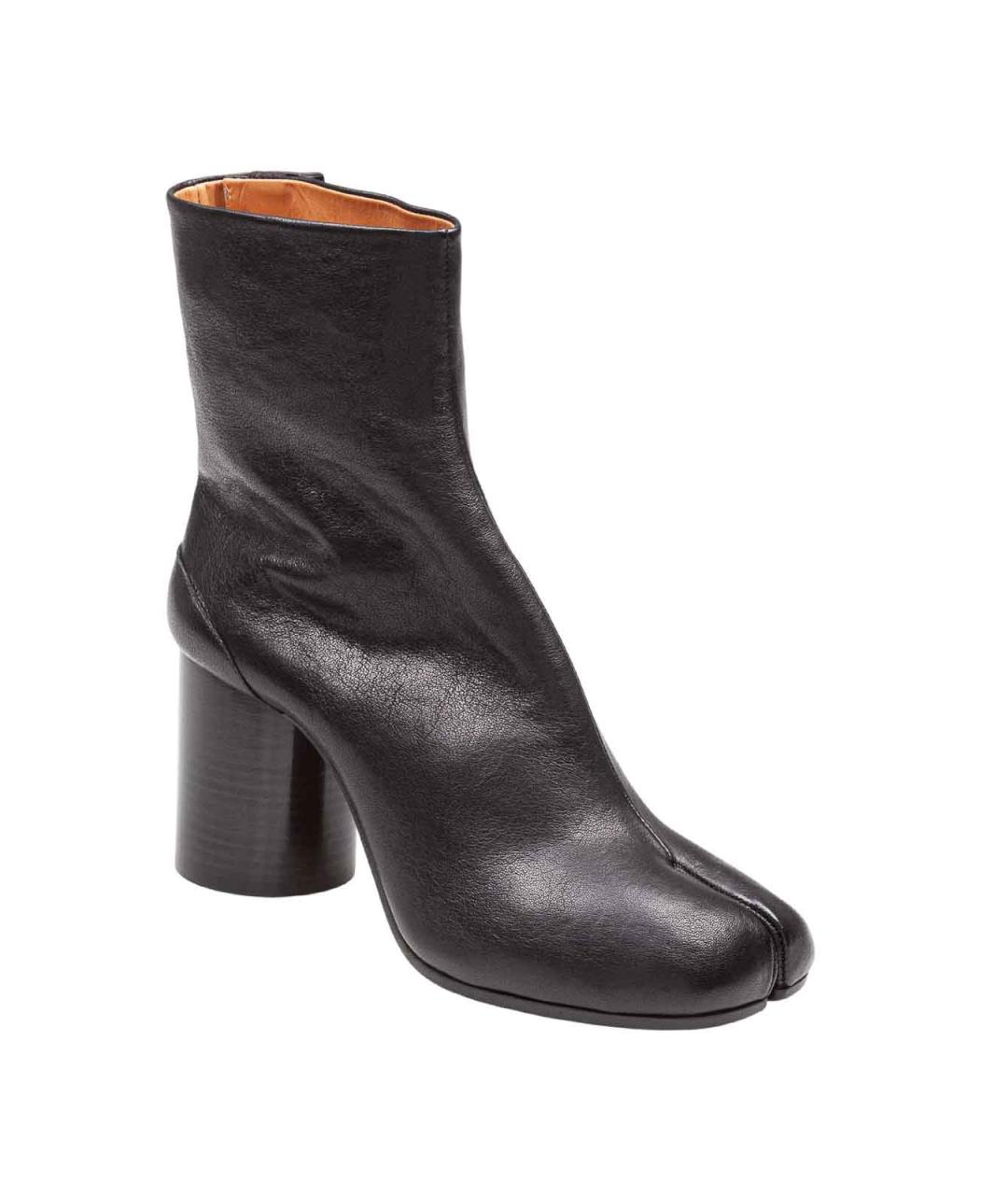 MAISON MARGIELA Черные кожаные сапоги, фото 2