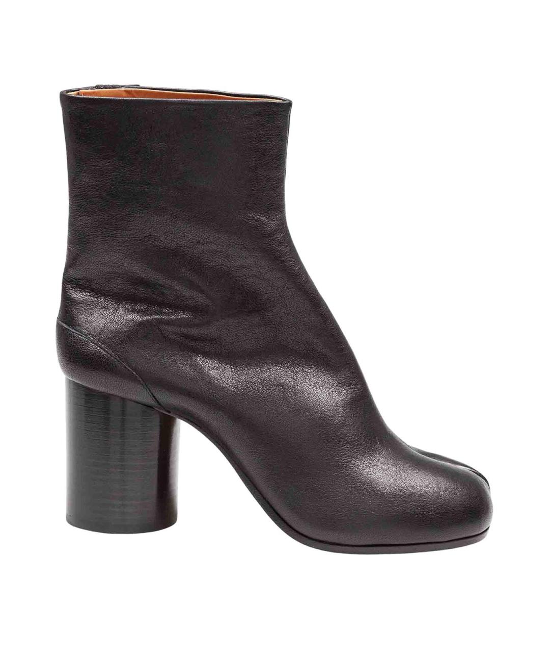 MAISON MARGIELA Черные кожаные сапоги, фото 1