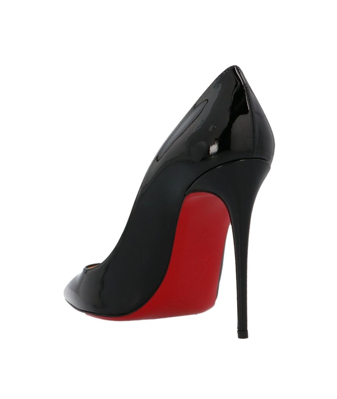 CHRISTIAN LOUBOUTIN Черные кожаные туфли, фото 2