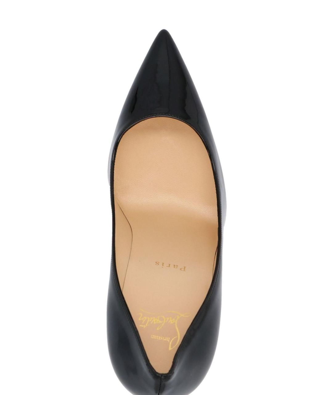 CHRISTIAN LOUBOUTIN Черные кожаные туфли, фото 3