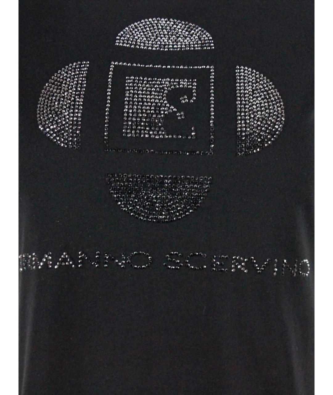 ERMANNO SCERVINO Черная хлопковая футболка, фото 3