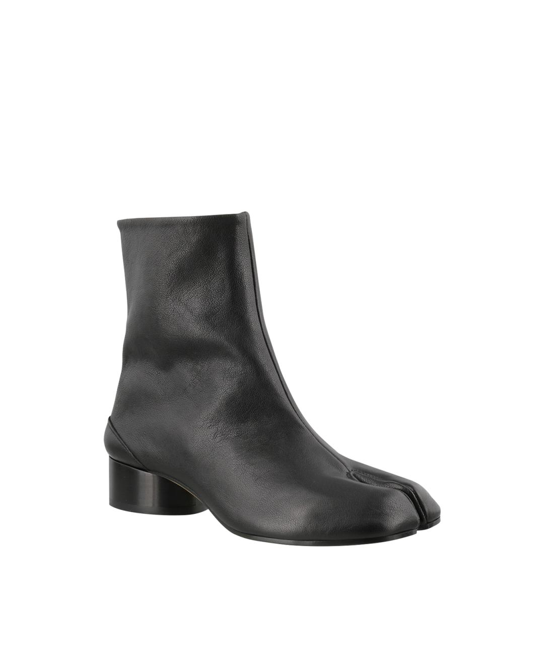 MAISON MARGIELA Черные кожаные ботильоны, фото 2