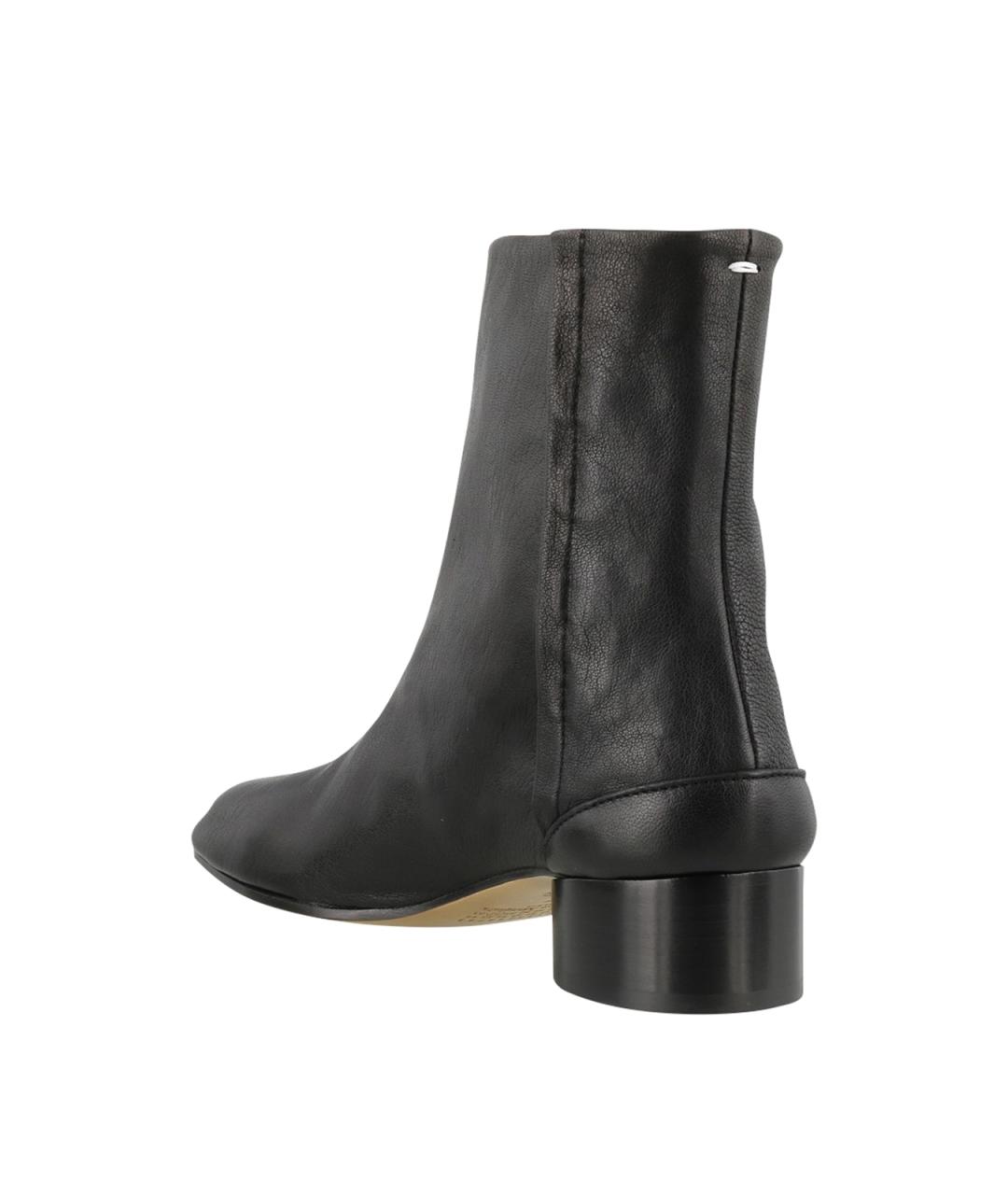 MAISON MARGIELA Черные кожаные ботильоны, фото 3