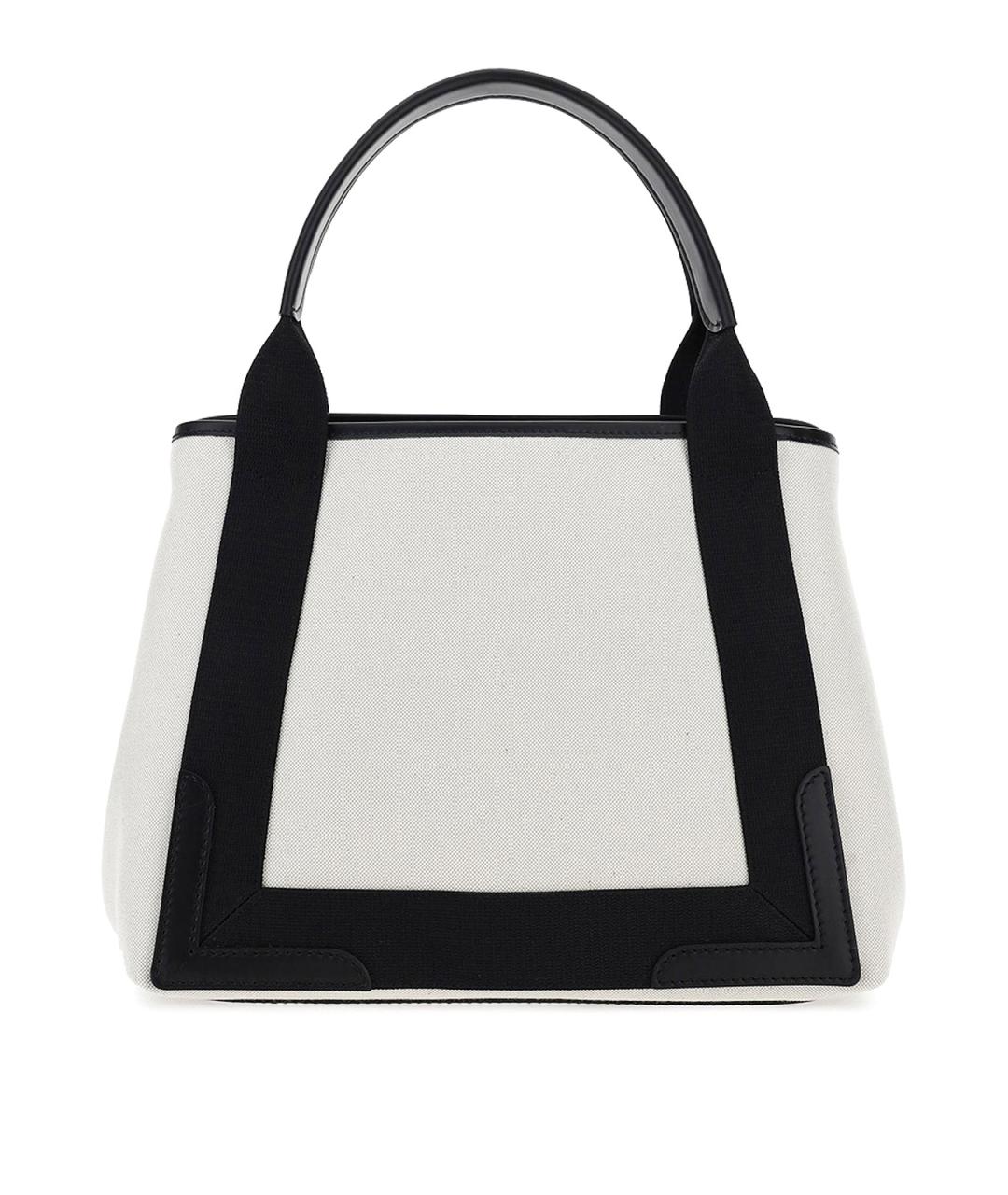 BALENCIAGA Белая тканевая сумка тоут, фото 3