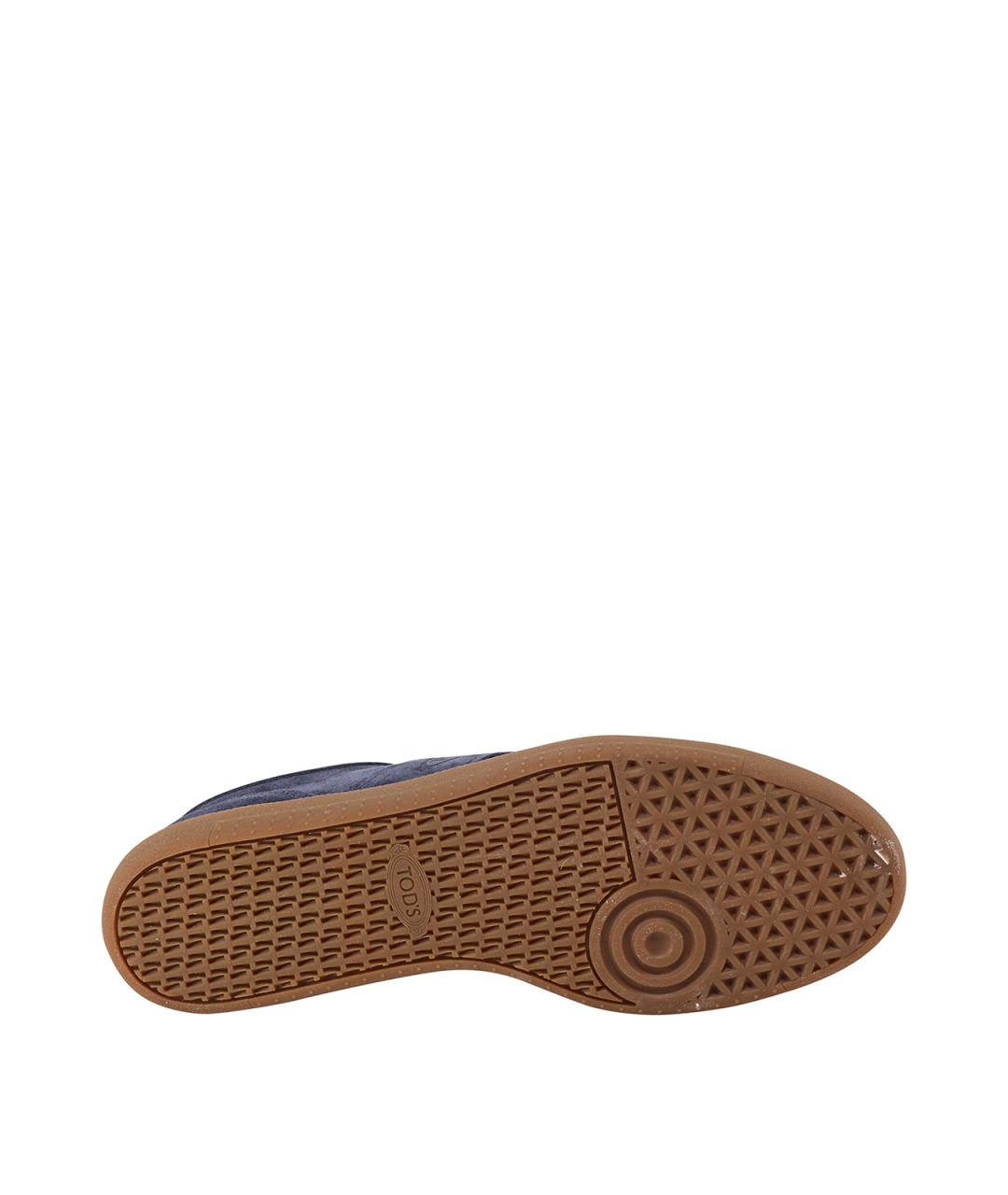 TOD'S Синие замшевые низкие кроссовки / кеды, фото 4