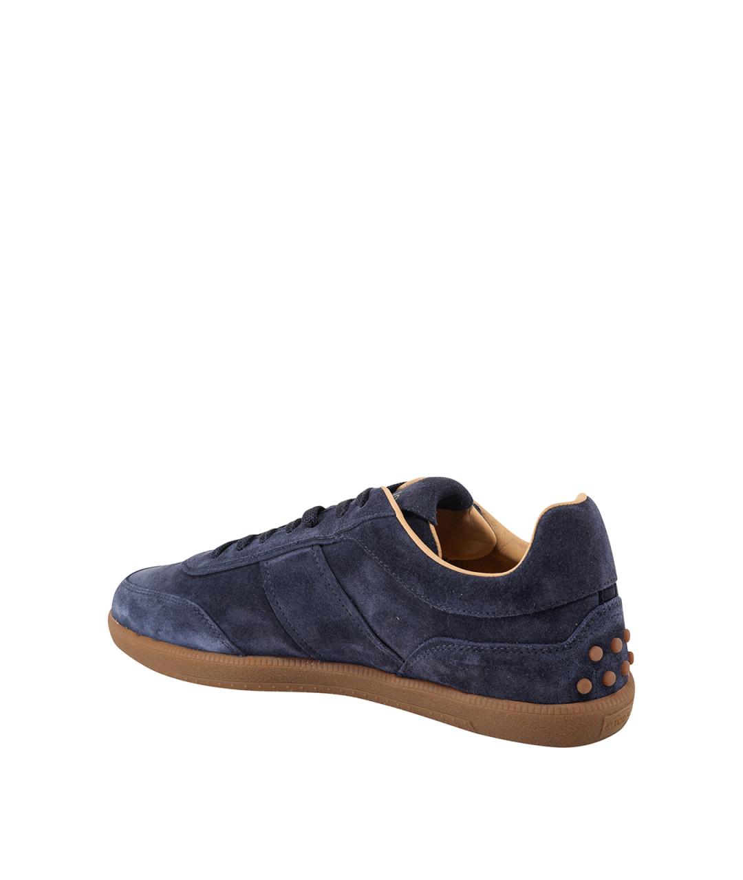 TOD'S Синие замшевые низкие кроссовки / кеды, фото 3