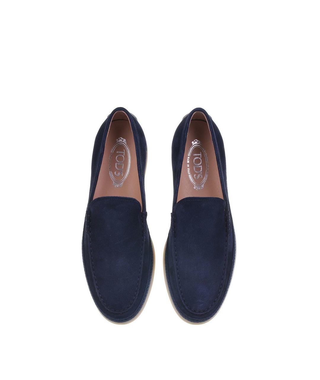 TOD'S Синие замшевые лоферы, фото 4