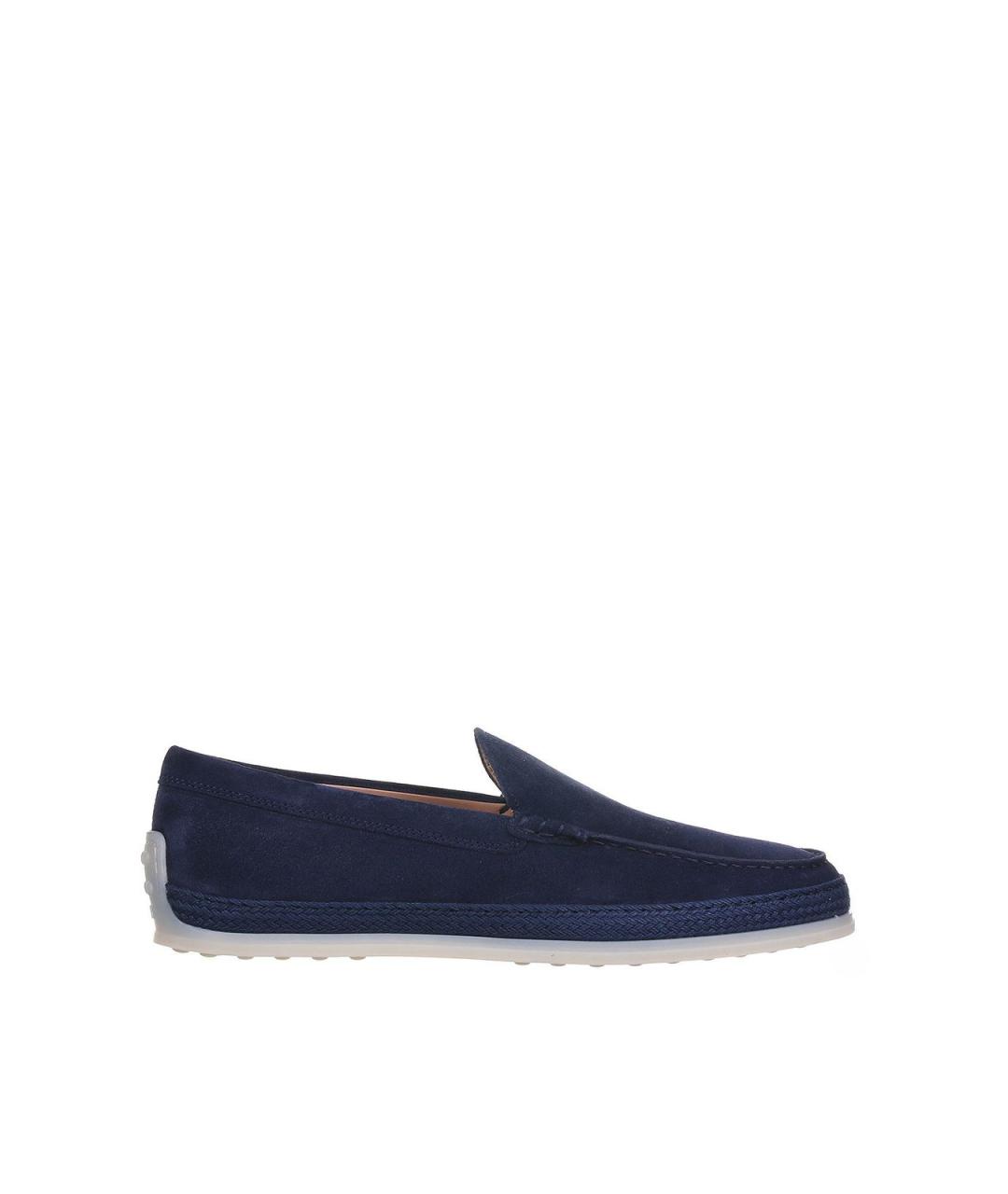 TOD'S Синие замшевые лоферы, фото 1