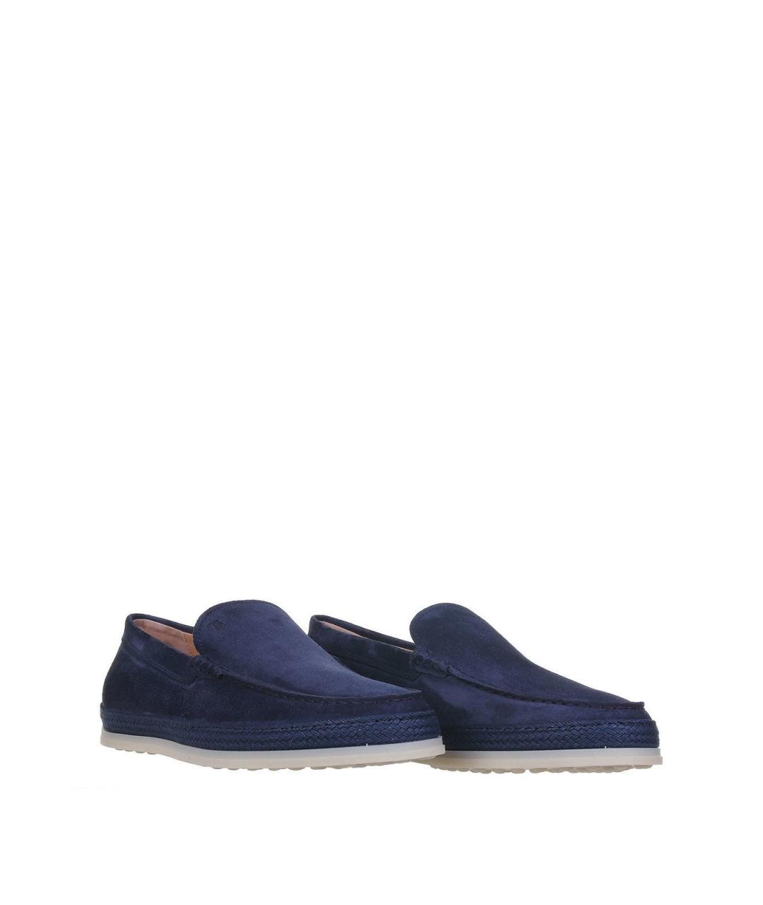 TOD'S Синие замшевые лоферы, фото 2