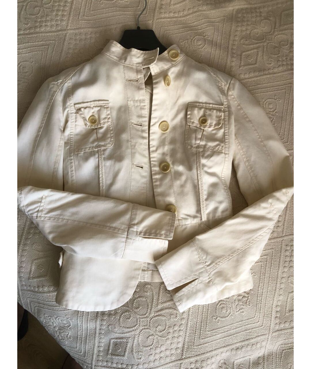 STEFANEL Белый хлопковый жакет/пиджак, фото 4