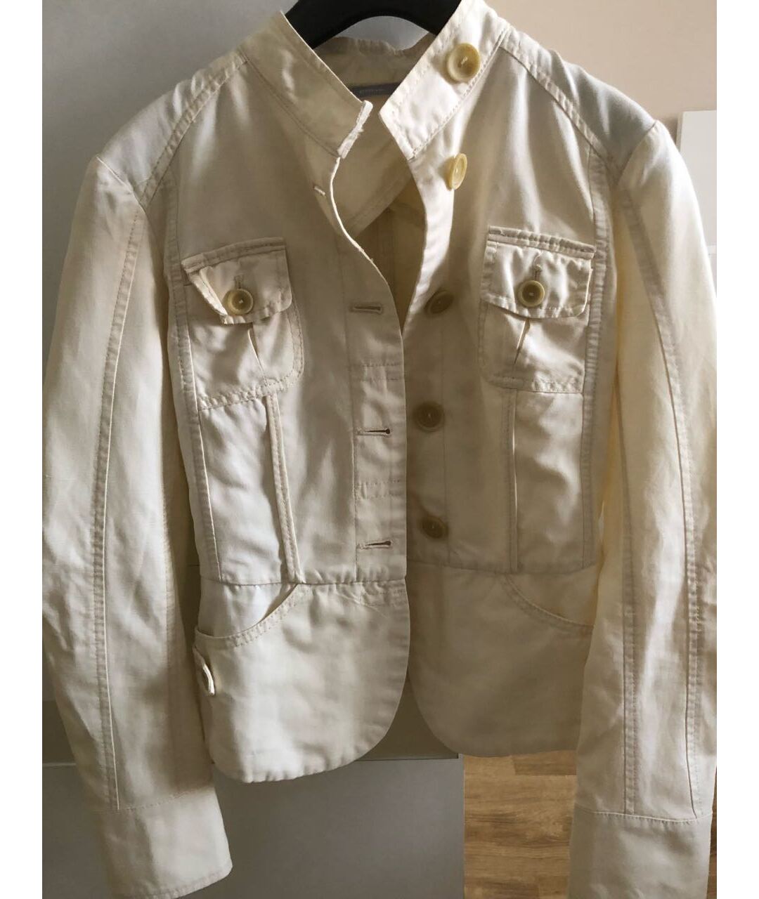STEFANEL Белый хлопковый жакет/пиджак, фото 7