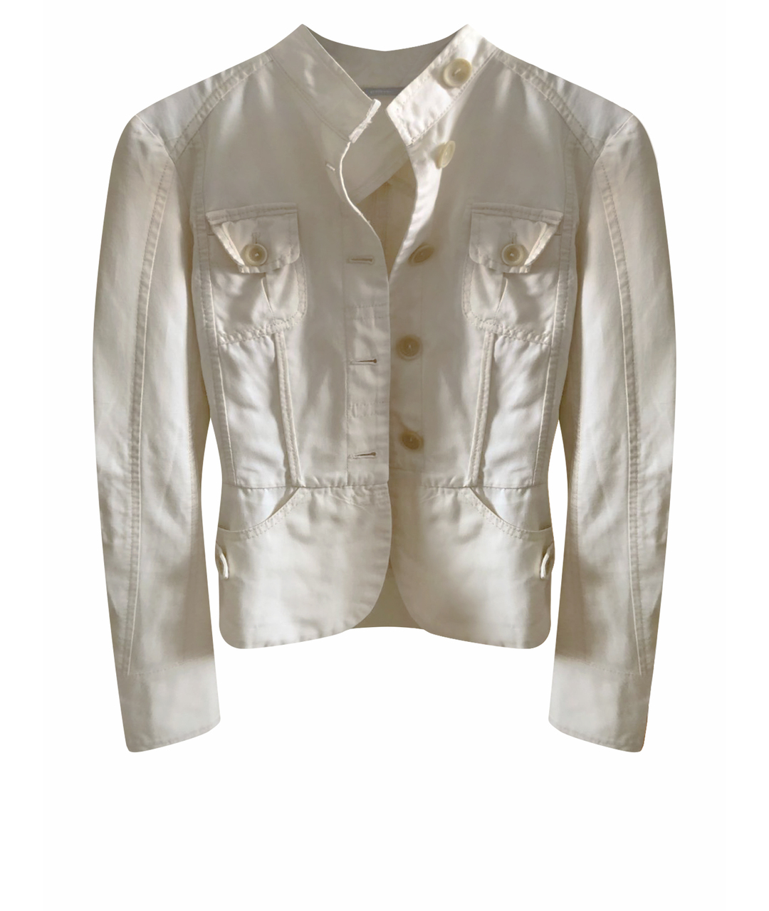 STEFANEL Белый хлопковый жакет/пиджак, фото 1