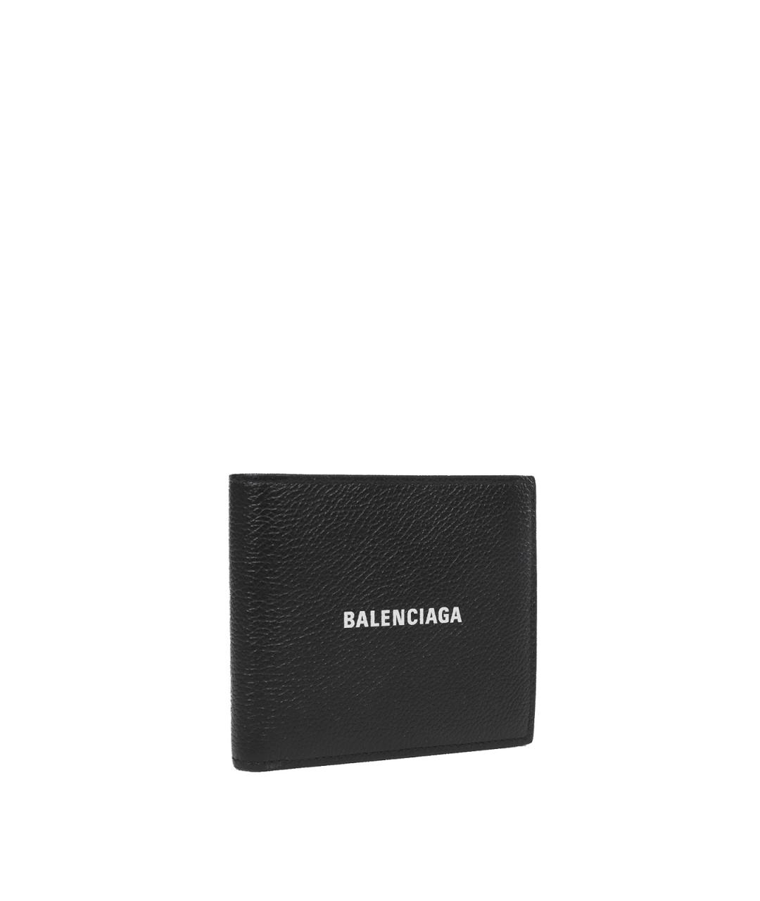 BALENCIAGA Черный кожаный кошелек, фото 2