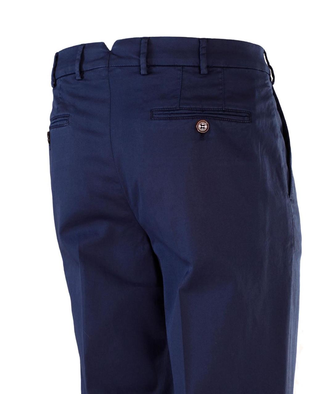 BRUNELLO CUCINELLI Синие хлопковые повседневные брюки, фото 2