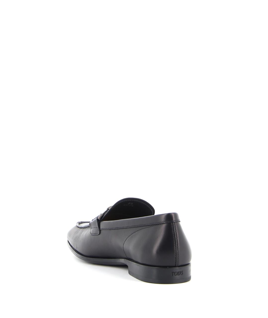 TOD'S Черные кожаные лоферы, фото 4