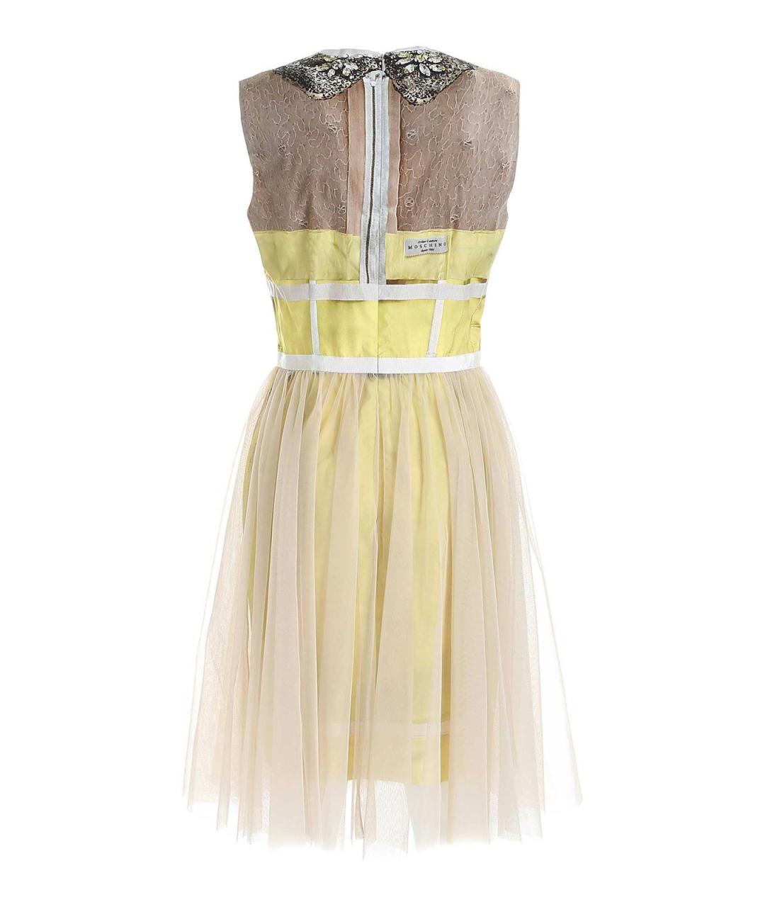 MOSCHINO Желтое хлопковое повседневное платье, фото 2