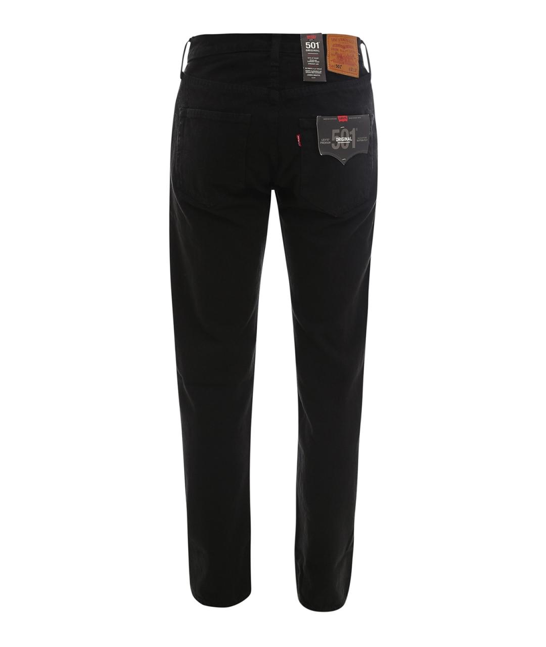LEVI'S Черные хлопковые прямые джинсы, фото 2