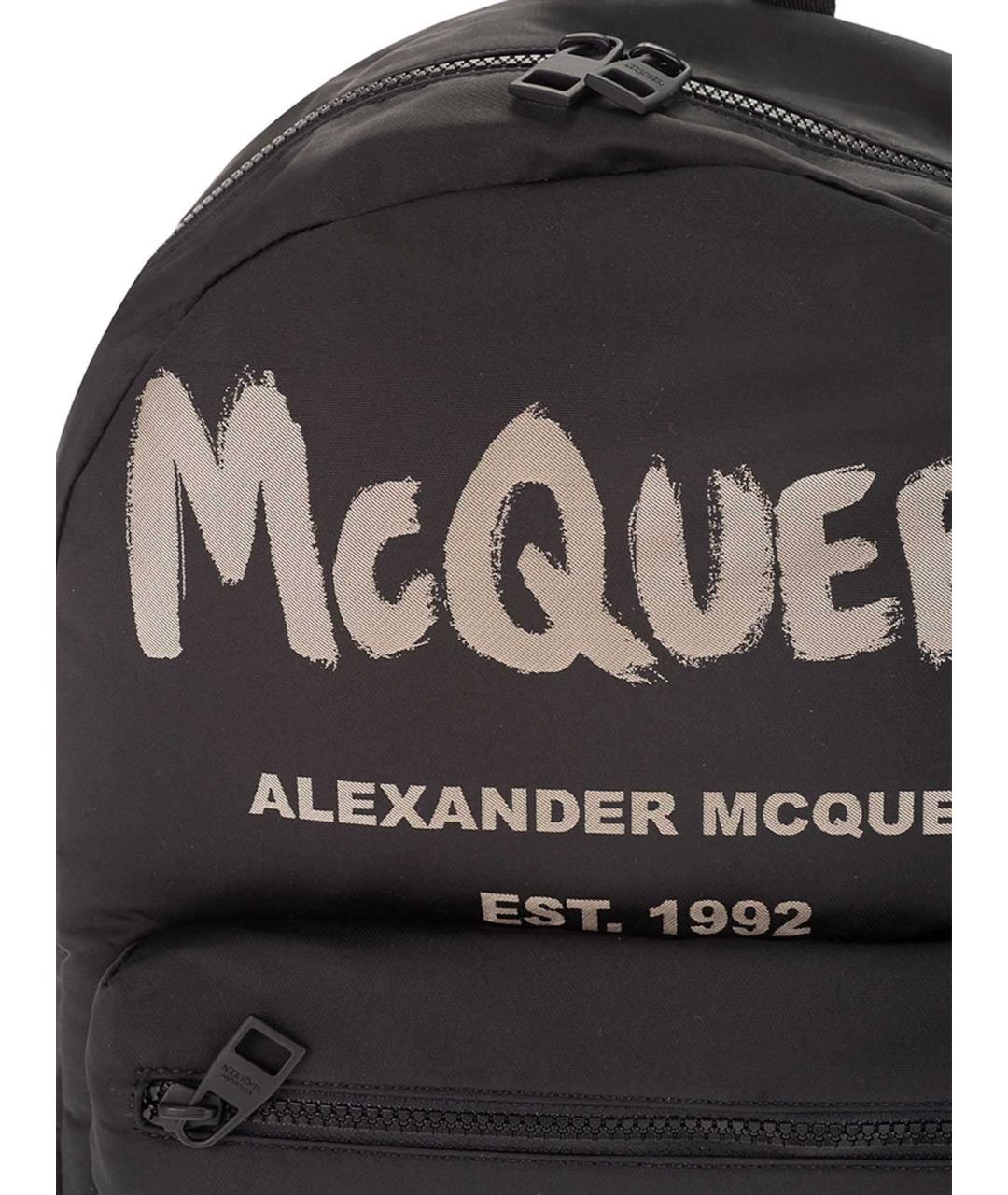 ALEXANDER MCQUEEN Черный синтетический рюкзак, фото 4