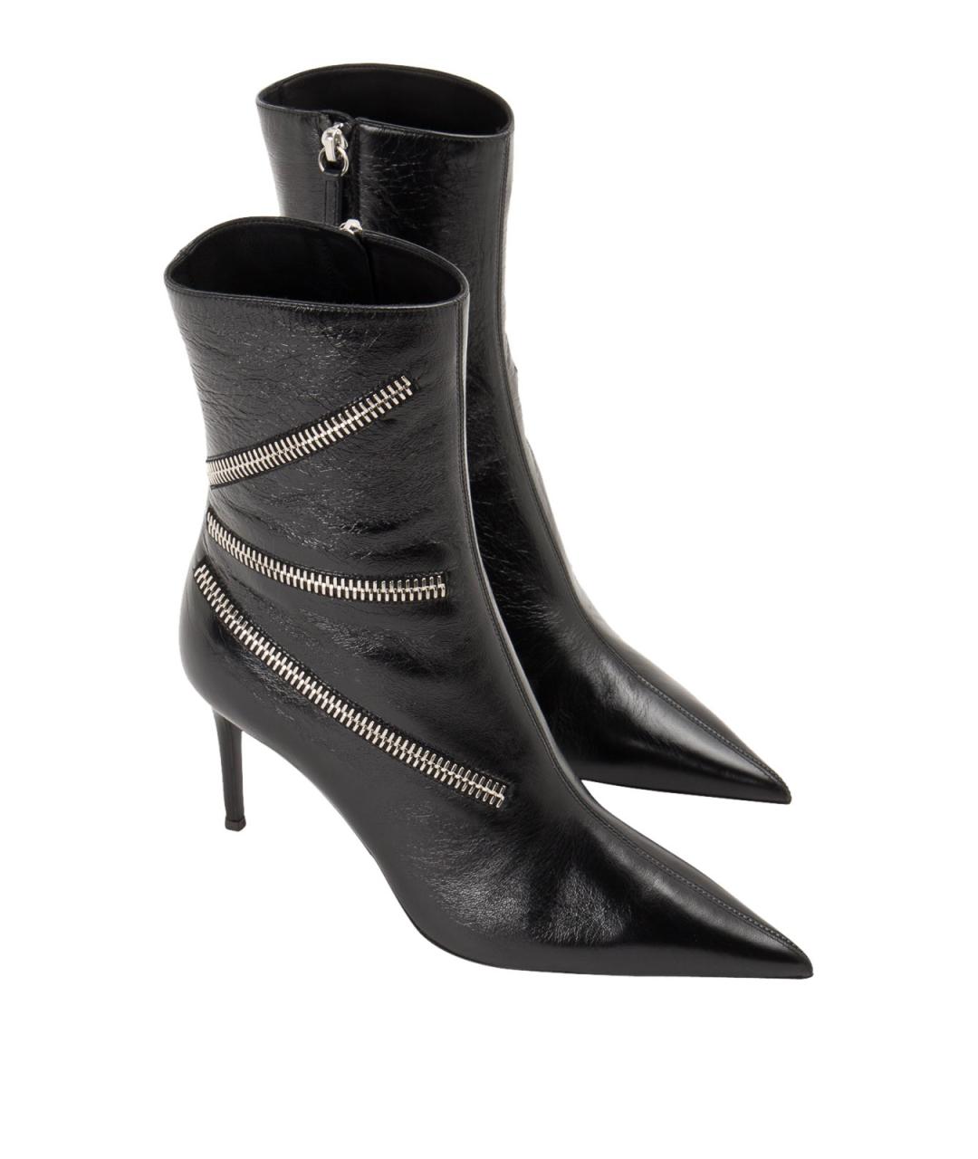 GIUSEPPE ZANOTTI DESIGN Черные кожаные ботильоны, фото 2