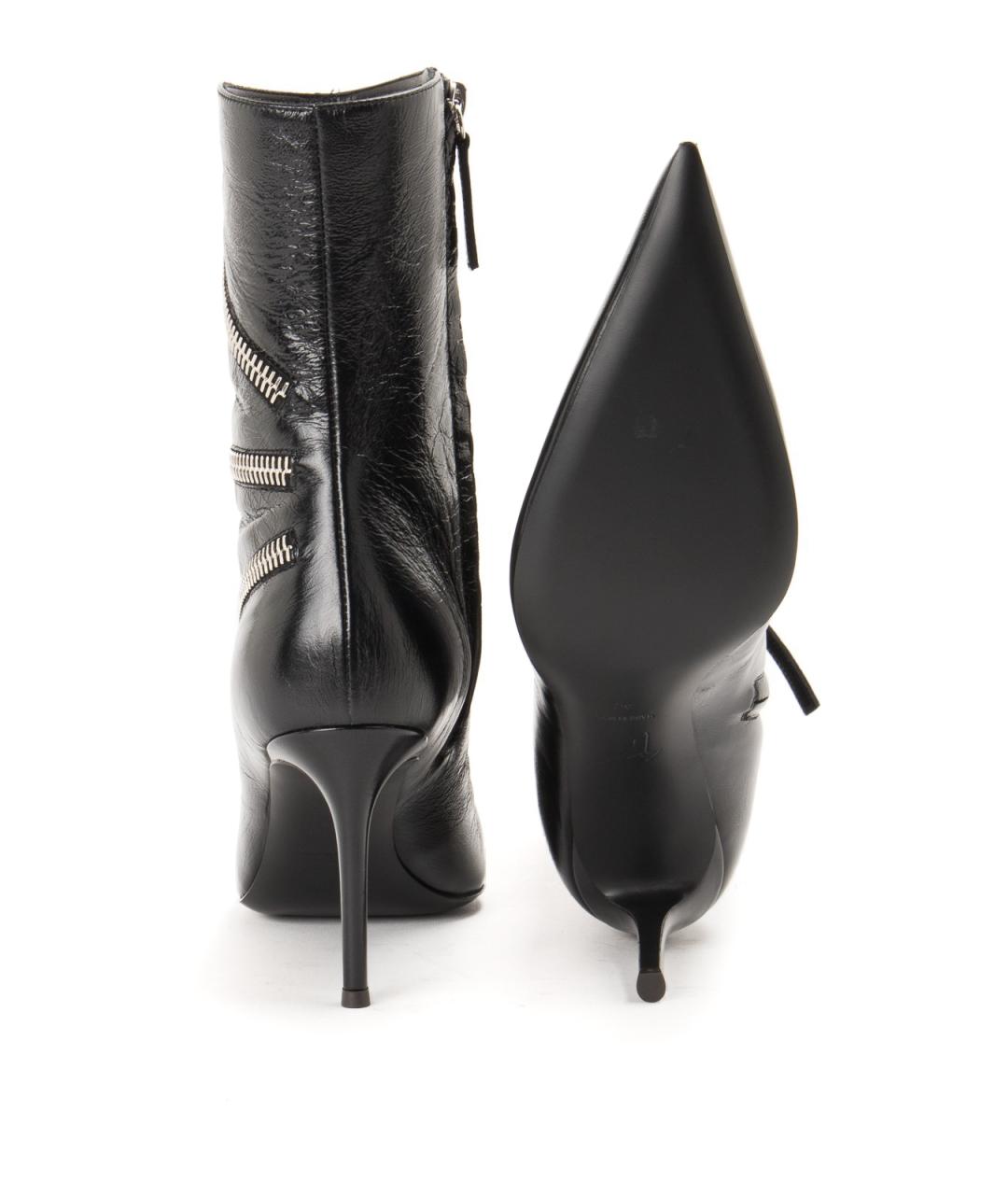 GIUSEPPE ZANOTTI DESIGN Черные кожаные ботильоны, фото 5