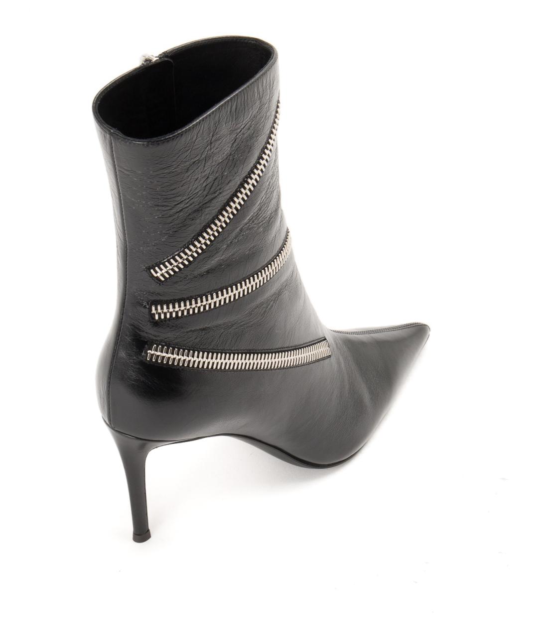 GIUSEPPE ZANOTTI DESIGN Черные кожаные ботильоны, фото 4