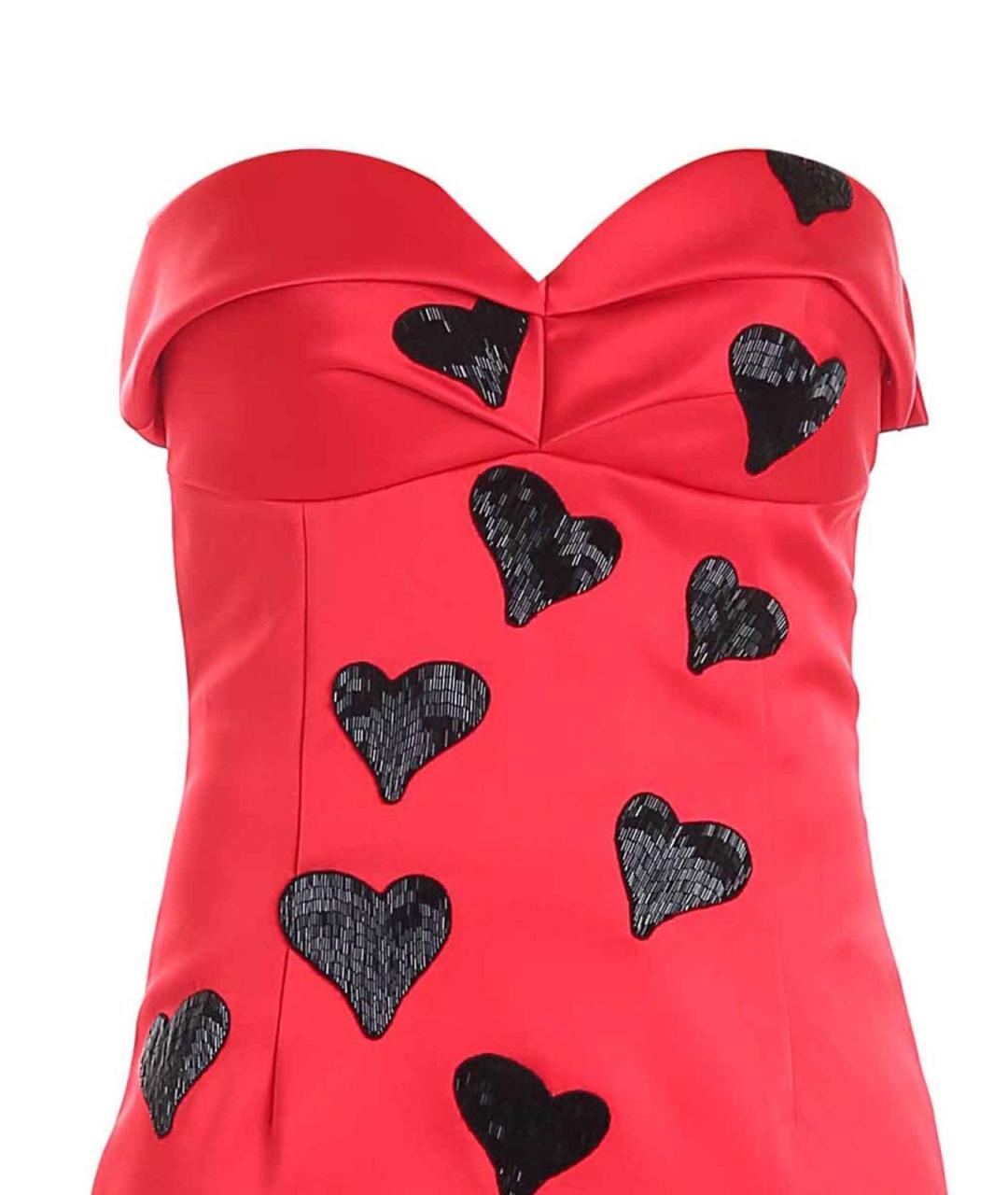 MOSCHINO Красное полиэстеровое вечернее платье, фото 3
