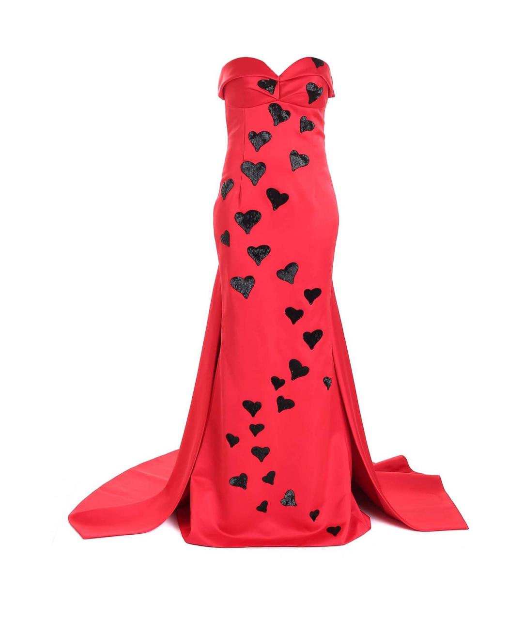 MOSCHINO Красное полиэстеровое вечернее платье, фото 1