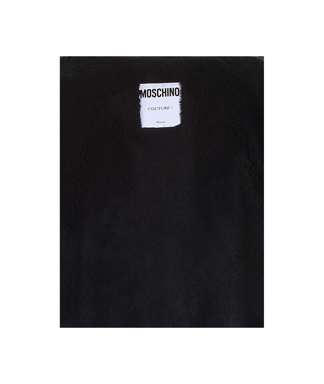 MOSCHINO Черная полиэстеровая куртка, фото 4