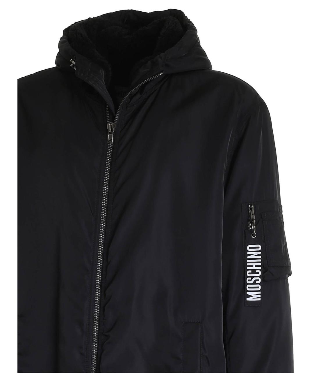 MOSCHINO Черная полиэстеровая куртка, фото 3