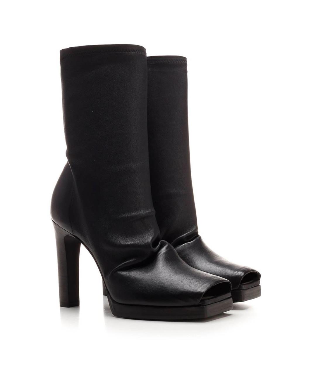 RICK OWENS Черные кожаные ботильоны, фото 2