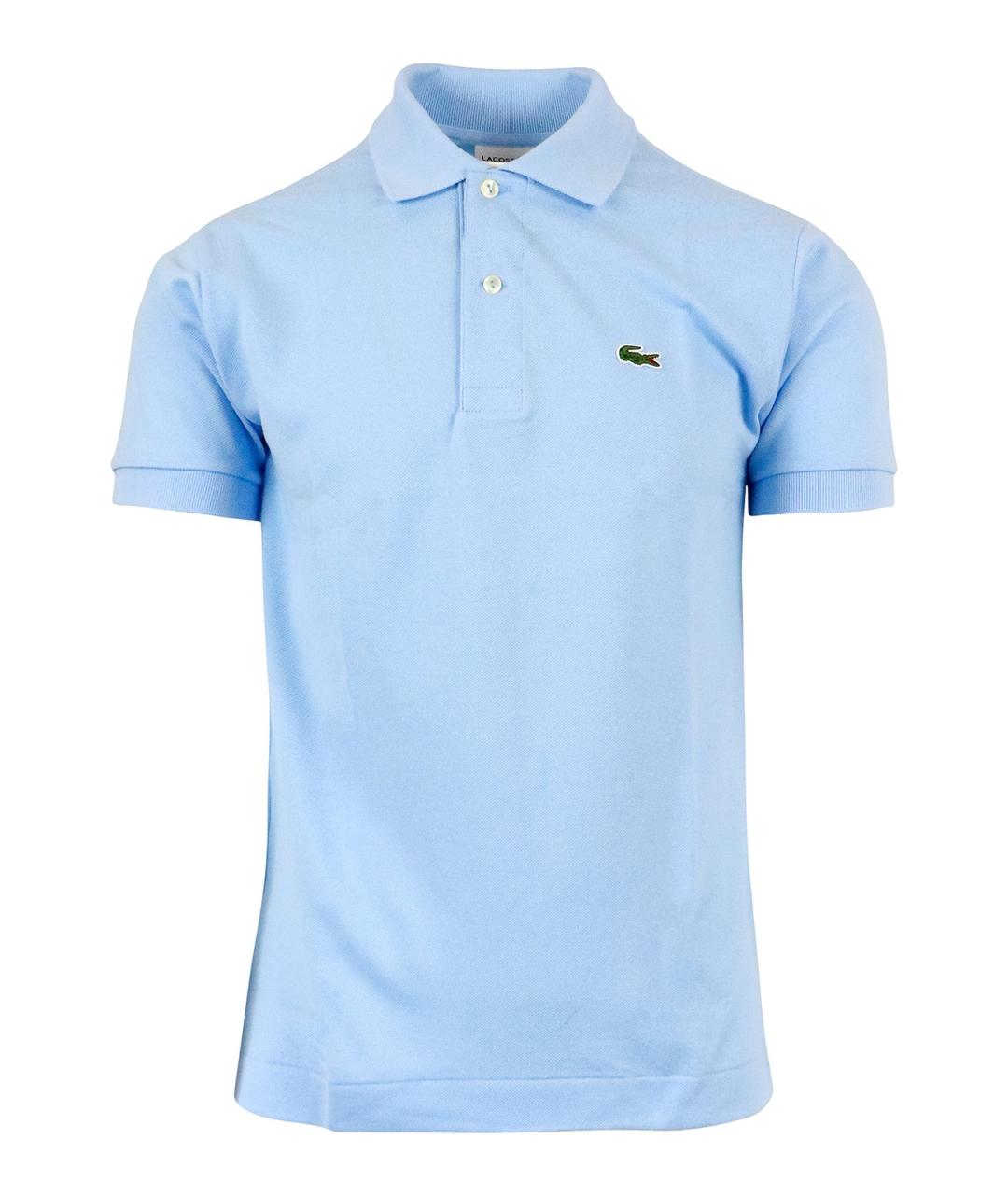 LACOSTE Голубое хлопковое поло с коротким рукавом, фото 1