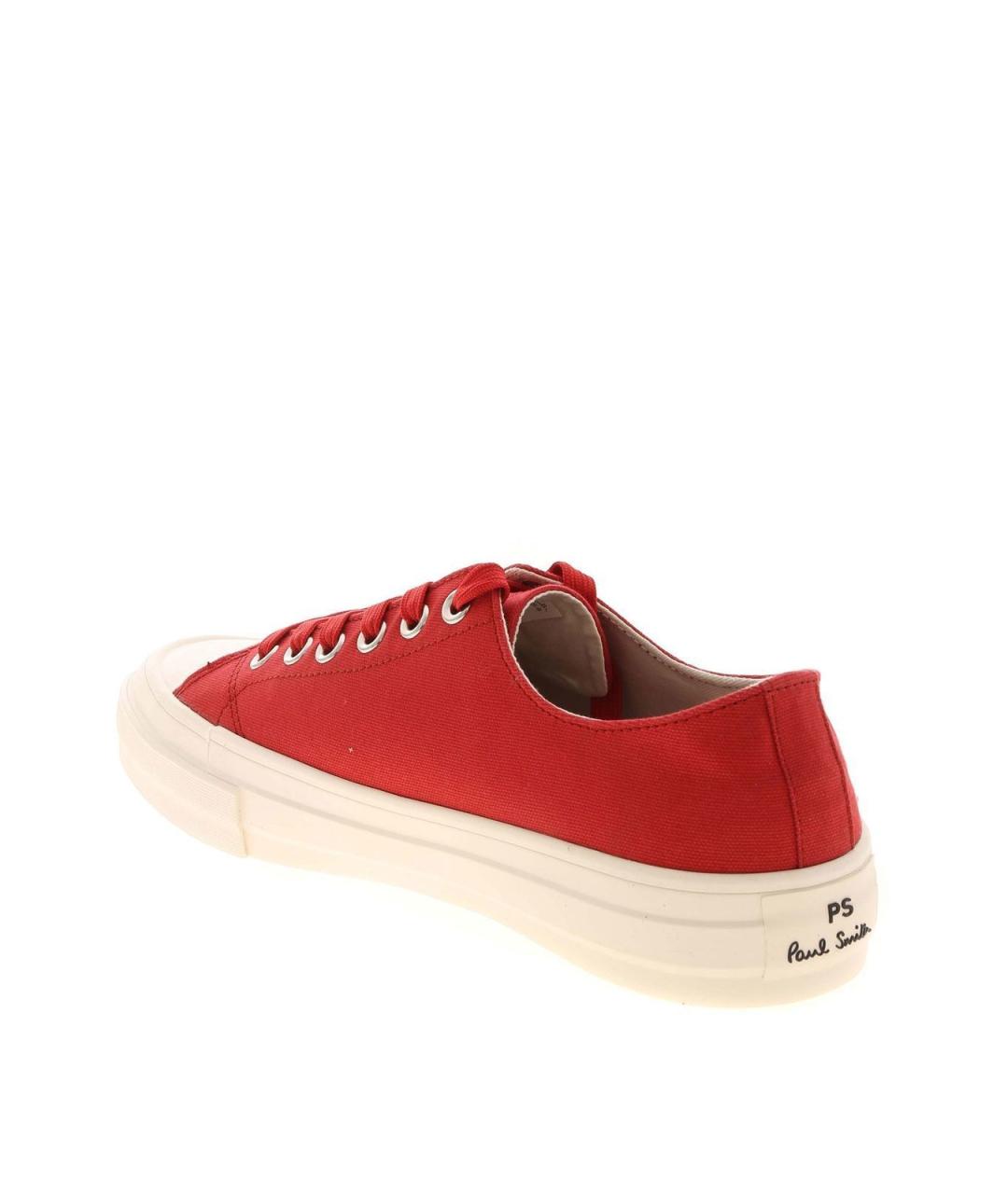 PS BY PAUL SMITH Красные текстильные низкие кроссовки / кеды, фото 3