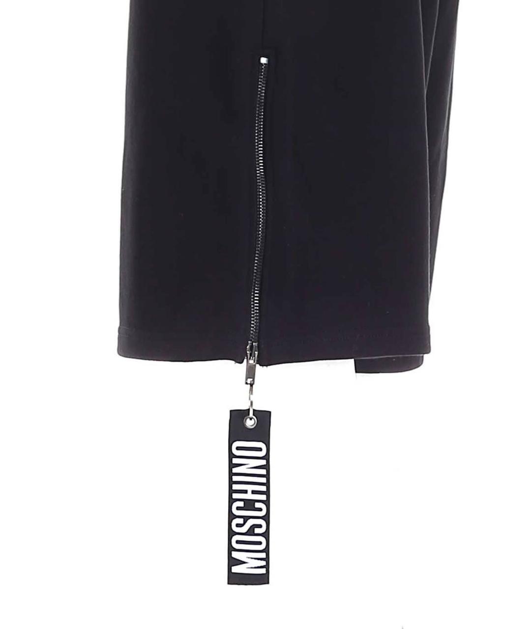 MOSCHINO Черные хлопковые шорты, фото 3