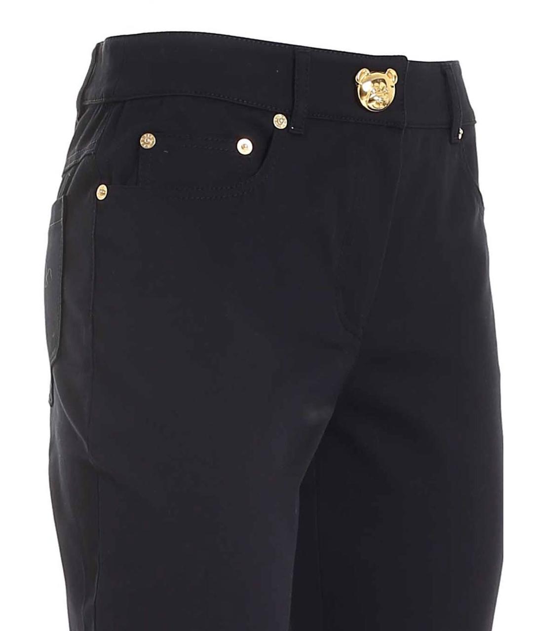 MOSCHINO Черные хлопковые брюки узкие, фото 3